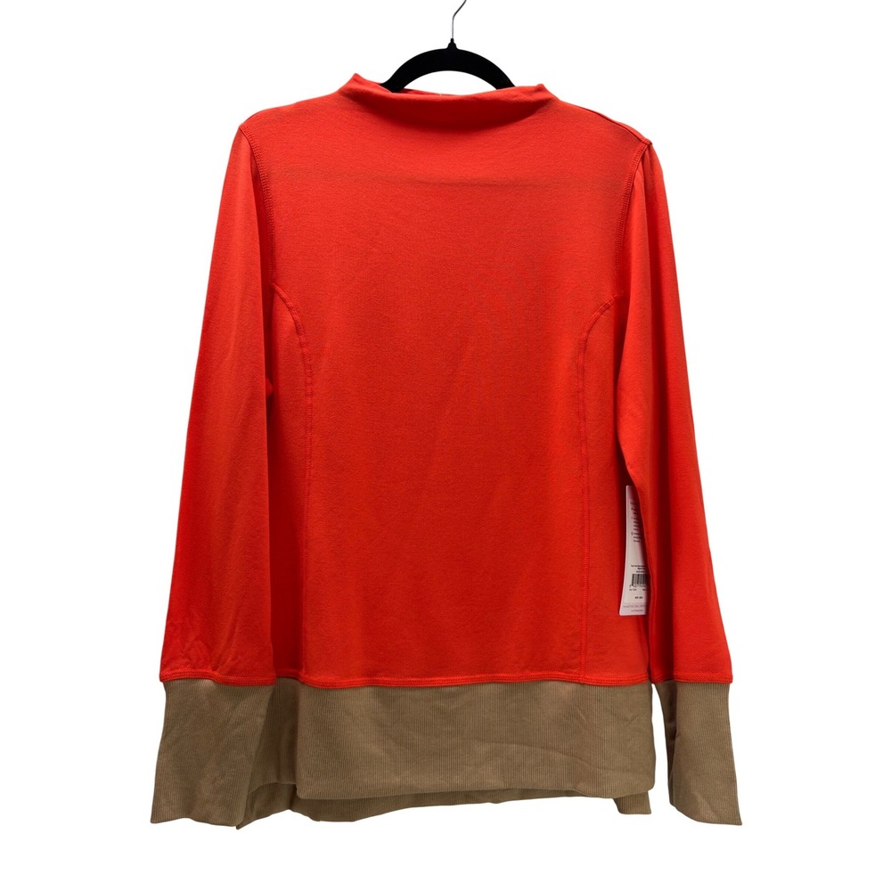 NWT Tavi Active Cozy Funnel Neck Sweatshirt Magma Camel Size Small